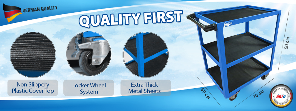 Workshop Trolley Blue Hardened