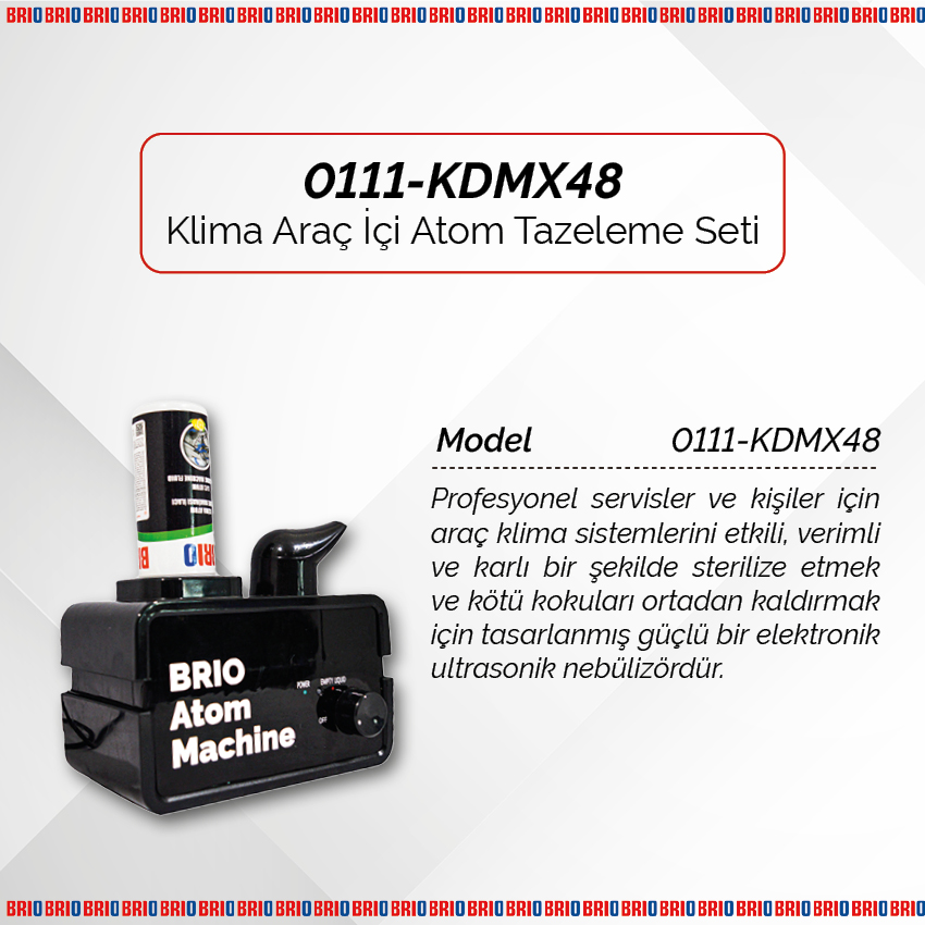 Klima Araç İçi Atom Tazeleme Seti (48 İlaç + Makina )Biyosit İçermez