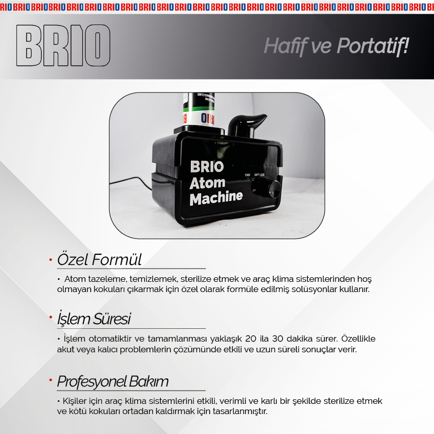 Klima Araç İçi Atom Tazeleme Seti (48 İlaç + Makina )Biyosit İçermez