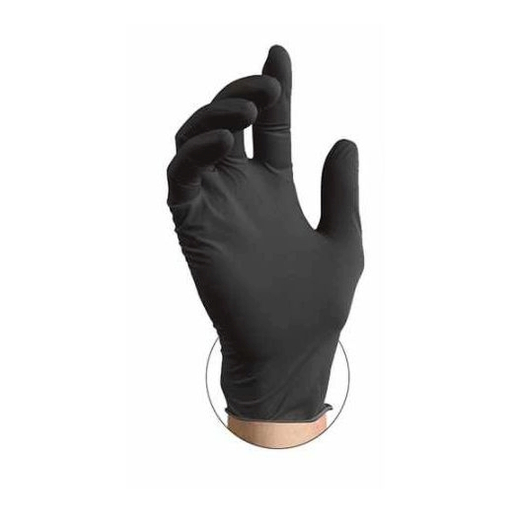 Nitrile Gloves Black Disposable L (50 Pieces)