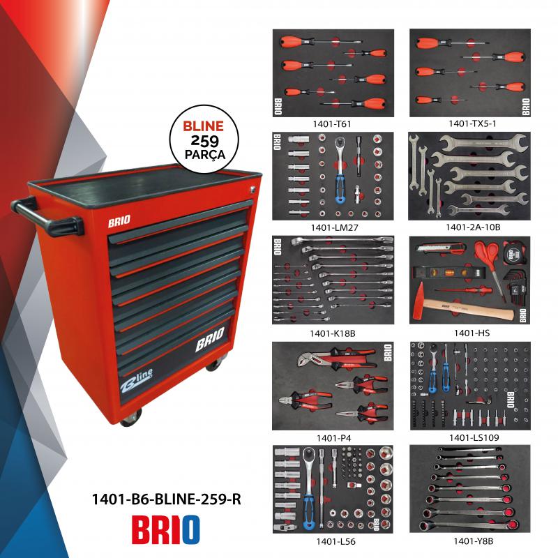 Tool%20Trolley%206%20Drawers%20Red%20Brio%20B-Line%20Full%20259%20Pcs
