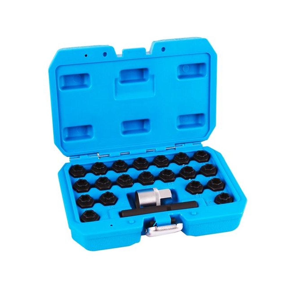 Pneumatic / Smart Socket Set For Lug Nut Lock 1/2 22 Pcs
