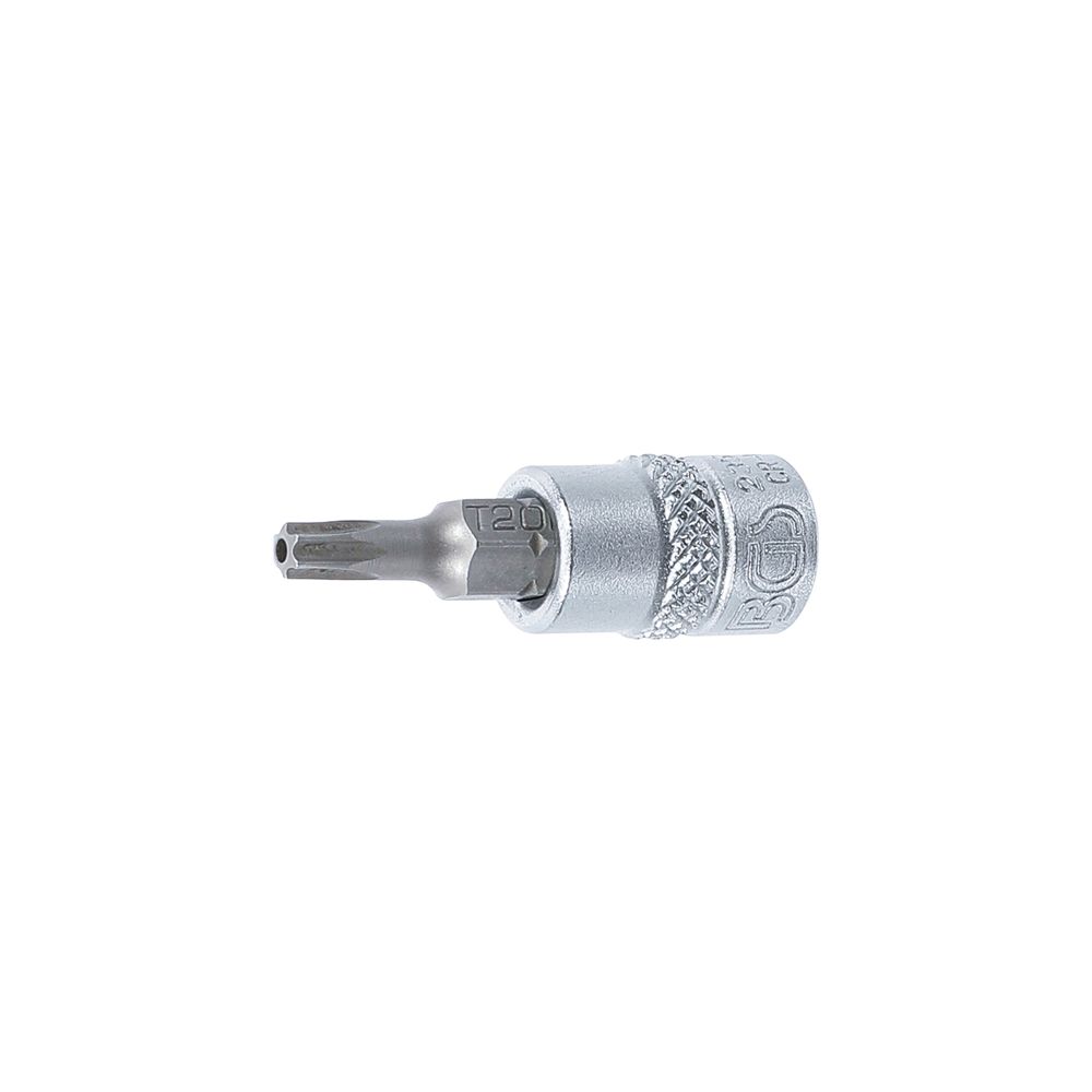 Bit Socket | 6.3 Mm (1/4’’) Drive | T-Star Tamperproof (For Torx) T20