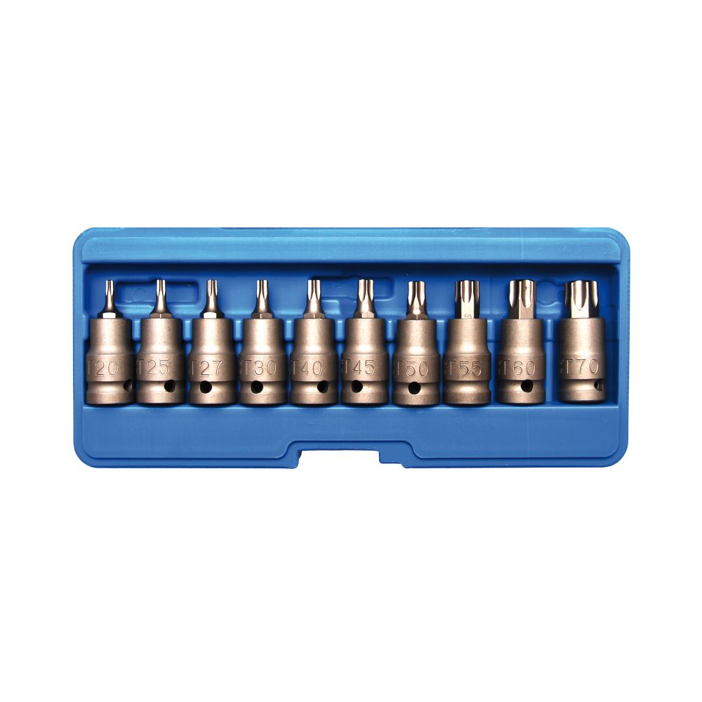 Pneumatic Socket Set Torx 1/2 T20 - T70 10 Pcs