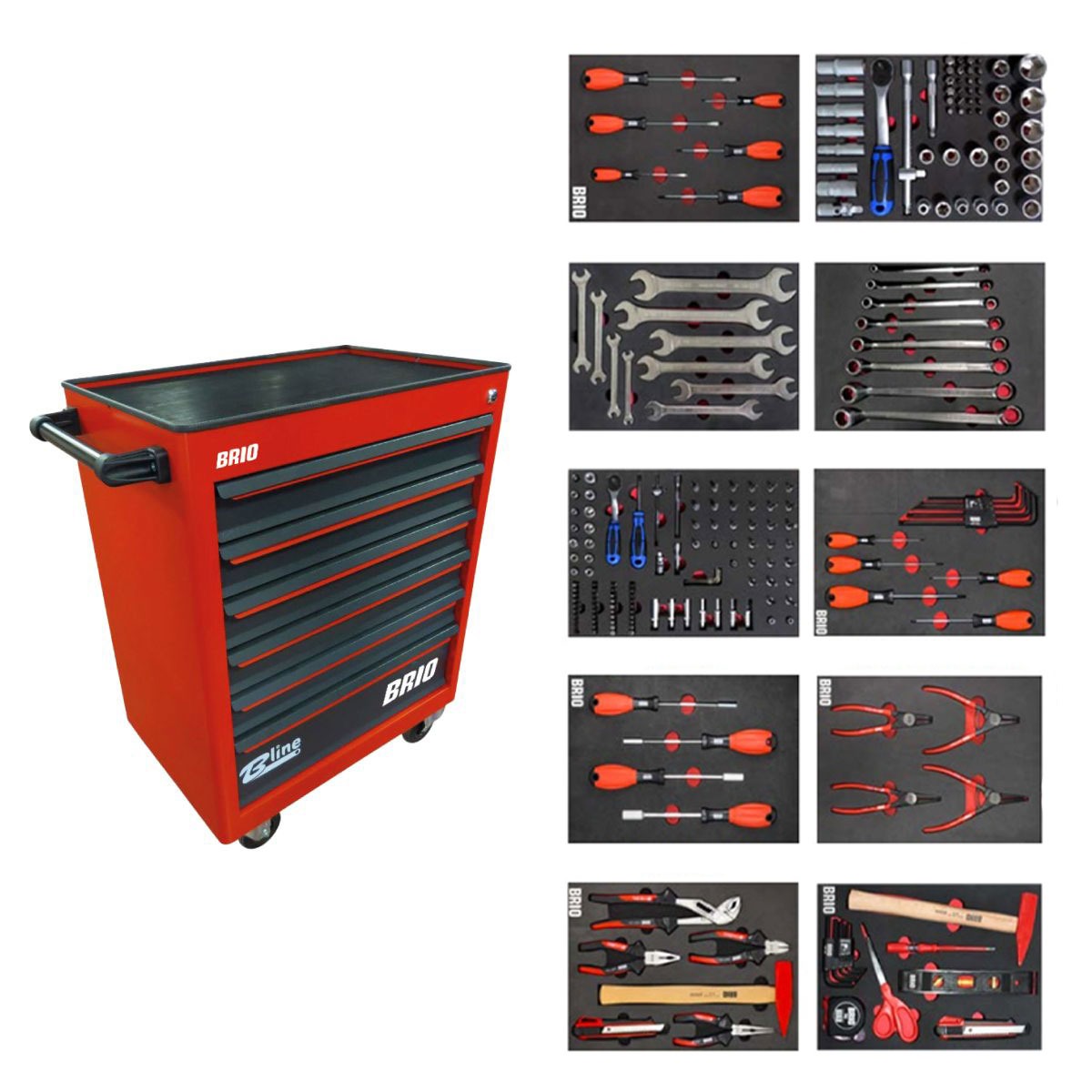 Tool%20Trolley%206%20Drawers%20Red%20New%20233%20Pcs