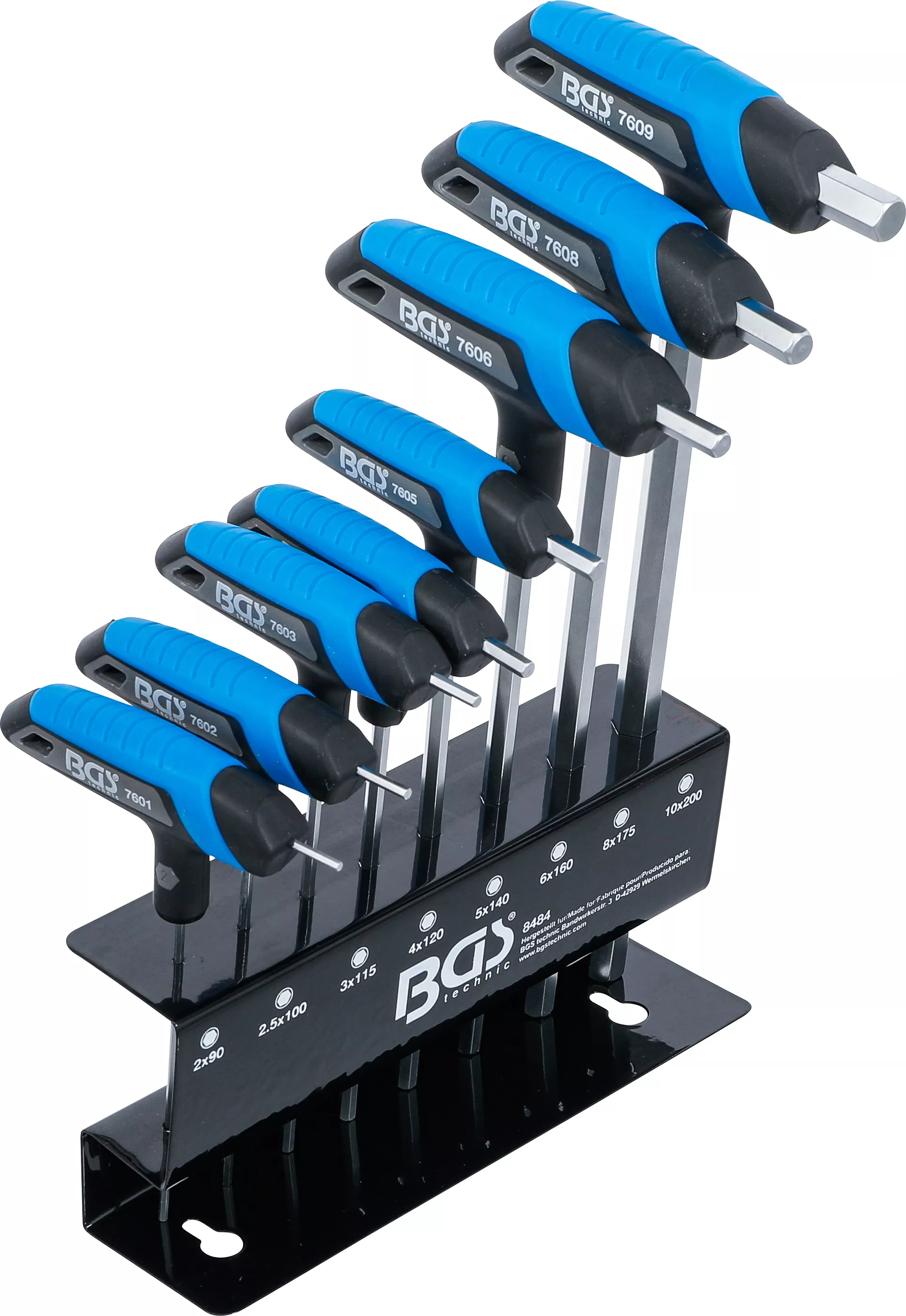 8-PIECE T-HANDLE TORX ALLEN KEY SET (T2–T10)