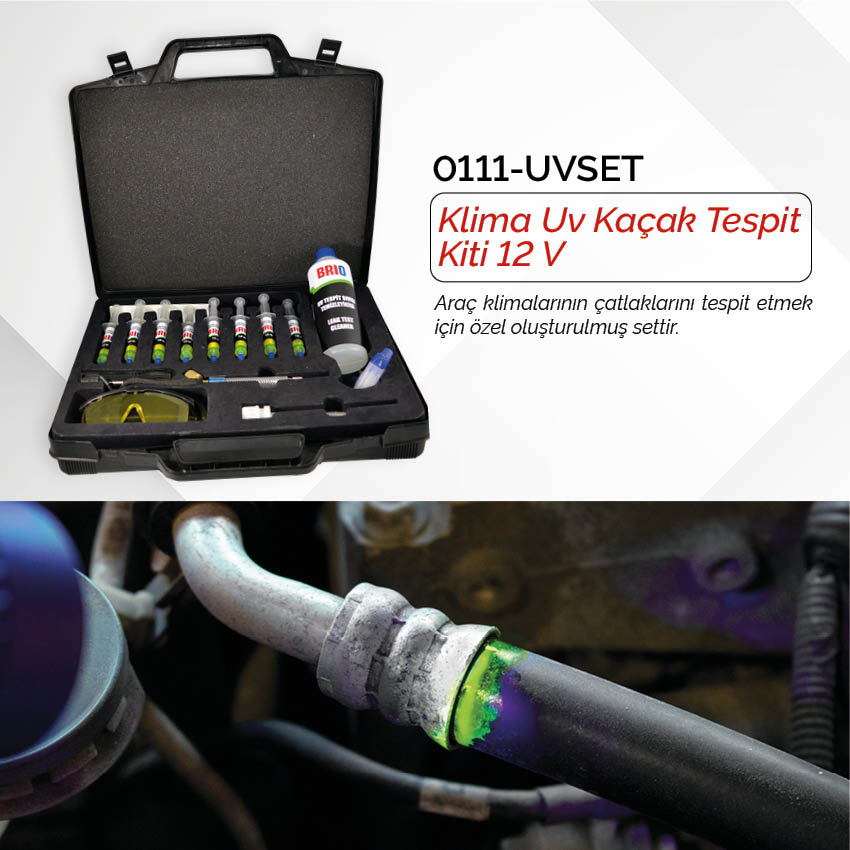 Klima Uv Kaçak Tespit Kiti 12 V Ev Uyumlu
