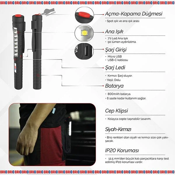 Led Battery Powered Lamp Premium Day Light 7+1