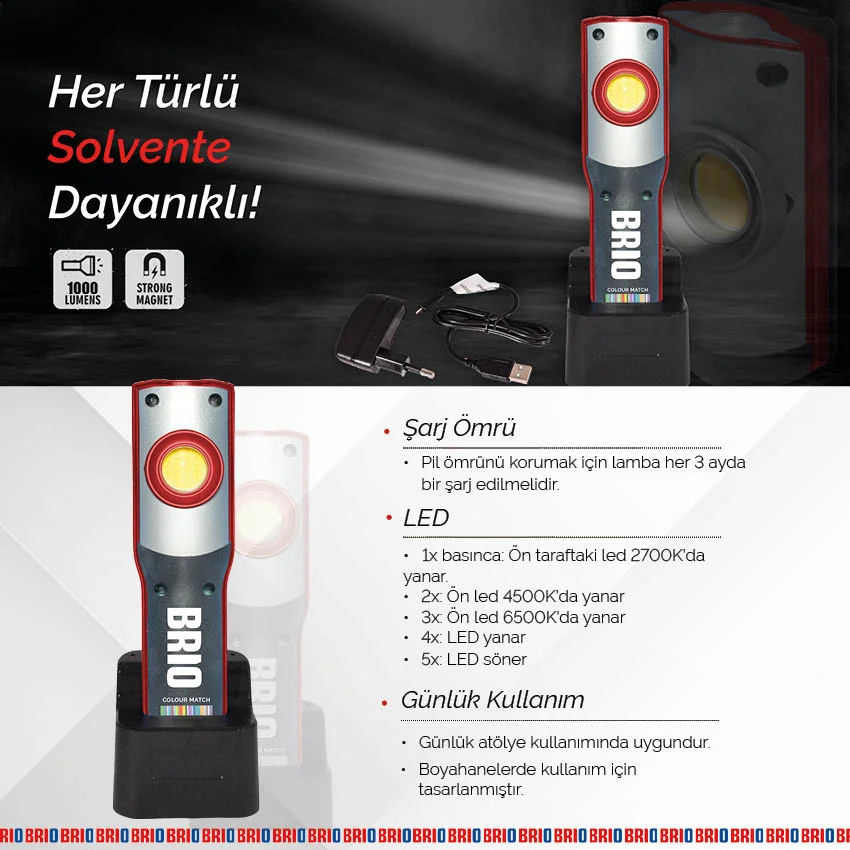 Led Battery Powered Lamp Color Match Daylight 800L