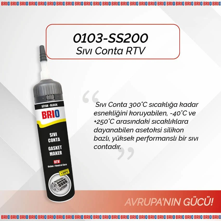 Sıvı Conta Rtv 200 Ml Rtv Siyah