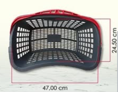 Alışveriş Plastik Market Sepeti 28 Lt Kırmızı