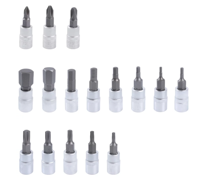Tork Anahtarı Seti  32 Parça 1/4 5X25 - 3/8 10X60 - 1/2 20X200