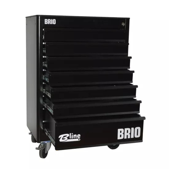 Hareketli Takım Dolabı 7 Çekmece Pro Max 267 Parça Siyah Dolu