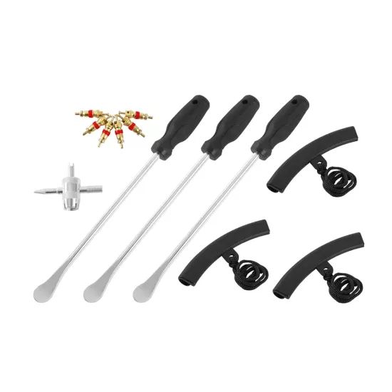 Motosiklet Ve Bisiklet İçin 13 Parçalı Lastik Montaj Aleti Ve Jant Kenar Koruyucu Seti.