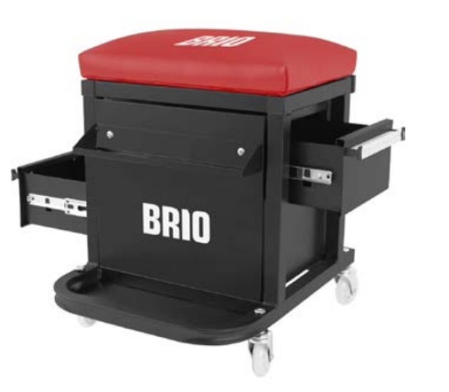 Tamirci Çalışma Sandalyesi Tekerlekli 2 Gözlü