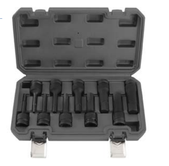 Lokma Set Havalı Allen Lokma Set Uzun 1/2 10 Parça (M5-M19)