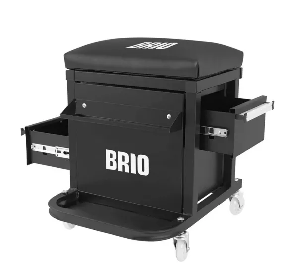 Mechanic’S Workshop Chair With Wheels And 2 Compartments