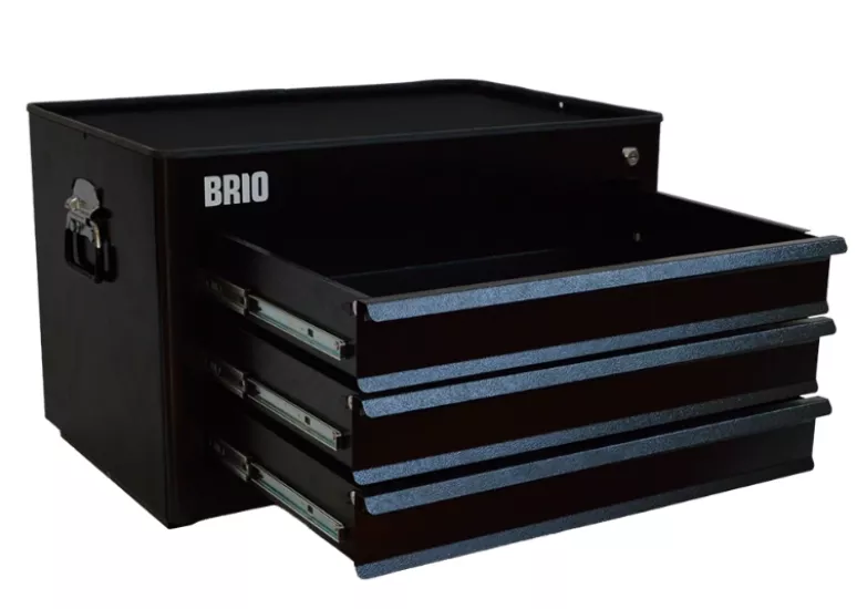 Hareketli Takım Dolabı 3 Çekmece Siyah 209 Parça Dolu